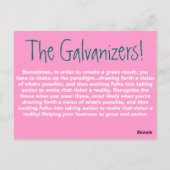 De Galvanizer BGBOP's. Briefkaart (Achterkant)