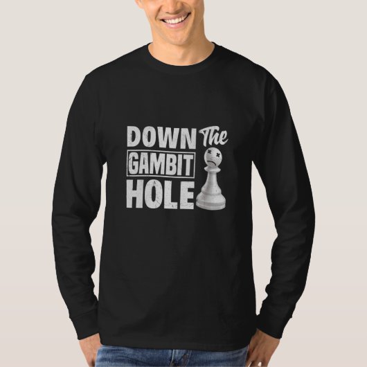De Gambit Hole Chess Checkmate Koningin T-shirt (Voorkant)