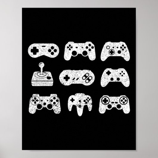 De game van de Dingen Video Game Controller bestur Poster (Voorkant)