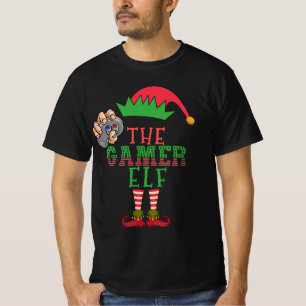 De gamer Elf Familie komt overeen met Kerstmis Paj T-shirt