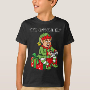 De Gamer Elf Fun Christmas Boys Kinder Tiener Gami T-shirt