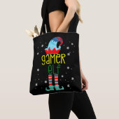De gamer Elf Funny Merry-kerstfamilie Matchin Tote Bag (Dichtbij)
