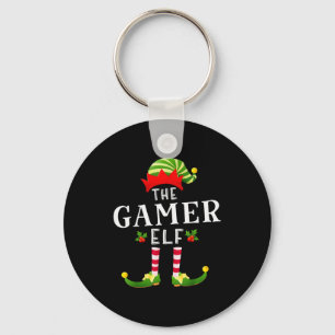 De Gamer Elf Kerst Overeenkomstige Pyjama Sleutelhanger