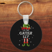 De Gamer Elf Leuk Kerst Matching Familie  Sleutelhanger (Voorkant)