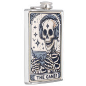 De Gamer Skelet Tarotkaart Heupfles (Rechts)
