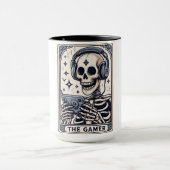 De Gamer Skelet Tarotkaart Mok (Midden)
