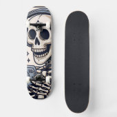 De Gamer Skelet Tarotkaart Persoonlijk Skateboard (Voorkant)