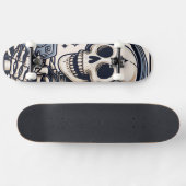 De Gamer Skelet Tarotkaart Persoonlijk Skateboard (Horizontaal)