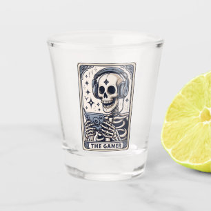 De Gamer Skelet Tarotkaart Shot Glas