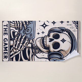 De Gamer Skelet Tarotkaart Strandlaken