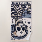 De Gamer Skelet Tarotkaart Strandlaken (Voorkant)
