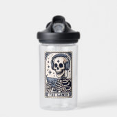 De Gamer Skelet Tarotkaart Waterfles (Voorkant)