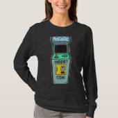 De gamerretro van Arcade neemt munt in T-shirt (Voorkant)