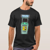 De gamerretro van Arcade neemt munt in T-shirt (Voorkant)