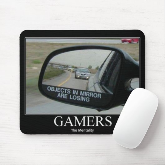 De gamersmentaliteit van de rijspiegels muismat (Met muis)