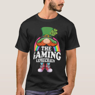 De Gaming Leprechaun St Patricks Day Kostuumfamili T-shirt