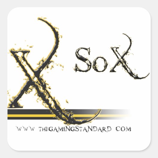 De gaming standaard vierkante Sticker (Voorkant)