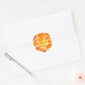 DE GANESH LIEFDE RONDE STICKER (Envelop)