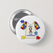 De Gang van het autisme voor Voorlichting Ronde Button 5,7 Cm (Voorkant /achterkant)