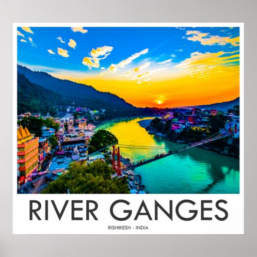 De Ganges, Rishikesh, India Poster (Voorkant)