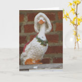 De Gans van Kerstmis Kaart (Gele Bloem)