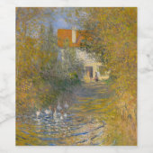 De ganzen, 1874, van Claude Monet Wijn Etiket (Enkel label)