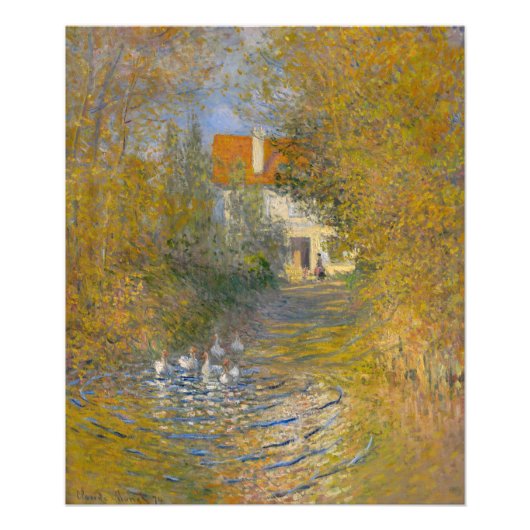 De Ganzen door Claude Monet Foto Afdruk (Voorkant)