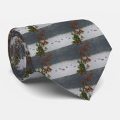 De ganzen zwemmen in de herfst van het Arrodemeer Stropdas (Opgerold)