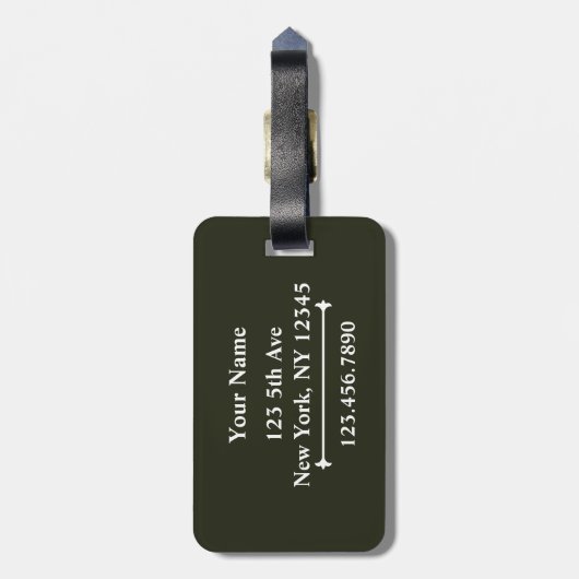 De Gapstow Bridge van Central Park Bagagelabel (Achterkant verticaal)