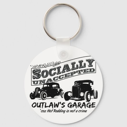 De Garage van de wet. Sociaal niet-geaccepteerde w Sleutelhanger (Voorkant)