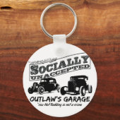 De Garage van de wet. Sociaal niet-geaccepteerde w Sleutelhanger (Voorkant)