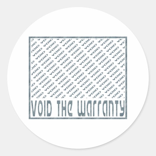De garantie annuleren ronde sticker (Voorkant)
