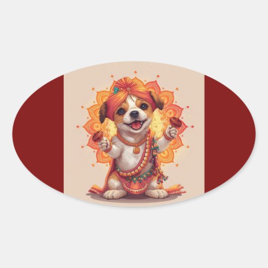 De Garba Guardian Ovale Sticker (Voorkant)