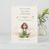 De Garden Maiden verjaardagsuitnodiging Kaart (Staand voorkant)