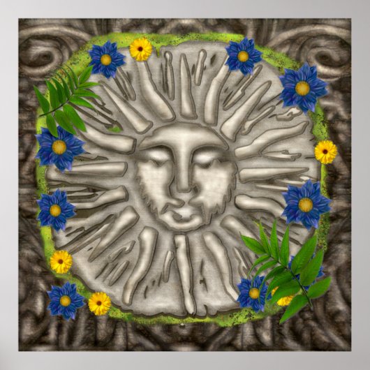 De Garden New age Folk Art Poster (Voorkant)