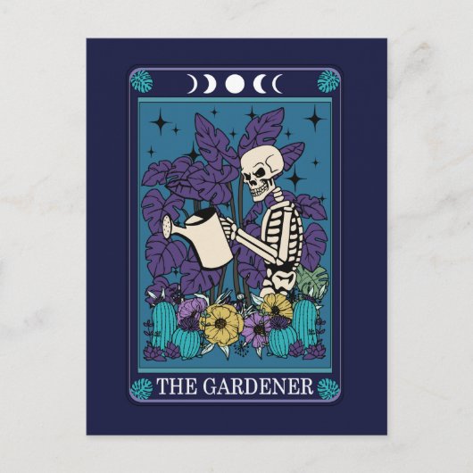De Gardener Funny Tarot Garden Briefkaart (Voorkant)