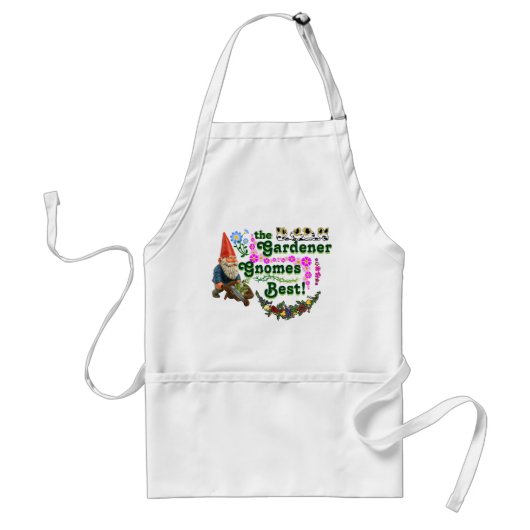 De Gardener Gnomen Best Gardening Apron. Standaard Schort (Voorkant)