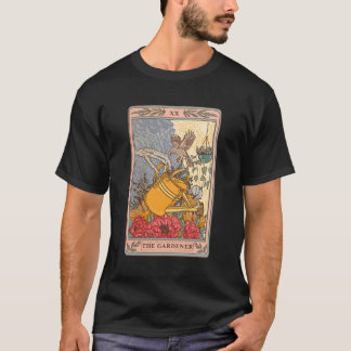 De Gardener Skeleton Slouchy Tarot Kaart T-shirt