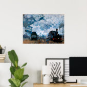 De Gare Saint-Lazare van Claude Monet Poster (Thuiskantoor)