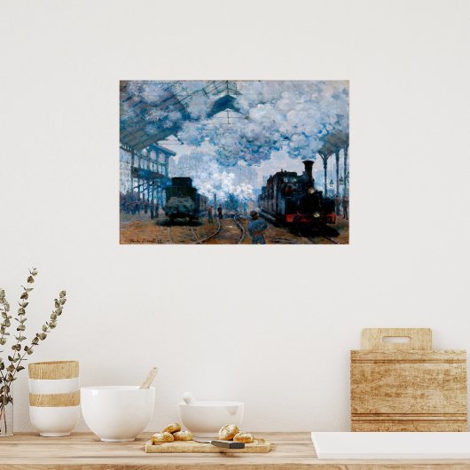 De Gare Saint-Lazare van Claude Monet Poster (Keuken)
