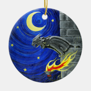 De Gargoyle-boomversiering Keramisch Ornament