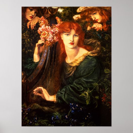 De Garlandvrouw van Dante Gabriel Rossetti Poster (Voorkant)