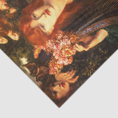De Garlandvrouw van Dante Gabriel Rossetti Tissuepapier (Detail)