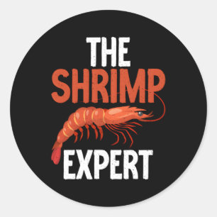 De garnalenexpert garnalen ronde sticker