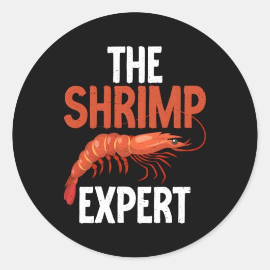 De garnalenexpert garnalen ronde sticker (Voorkant)
