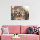 De garnizoen van het dorp hadden eindelijk Surrend Canvas Afdruk (Insitu (Woonkamer))