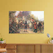 De garnizoen van het dorp hadden eindelijk Surrend Canvas Afdruk (Insitu (Woonkamer))