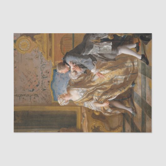 De Garter van Jean-Francois de Troy Tissuepapier (Voorkant)