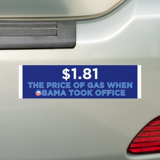 De gasprijs bumpersticker (Op auto)