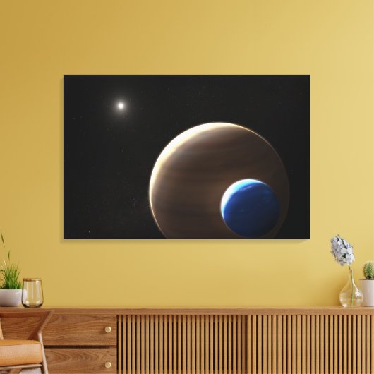 De gasreus planeet Kepler-1625b Canvas Afdruk (Insitu (Woonkamer))